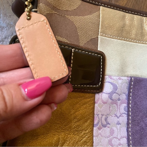 VTG Y2K Coach Eva Patchwork Purple Collectable Limited Edition 4 Way ShoulderBag - Picture 11 of 14